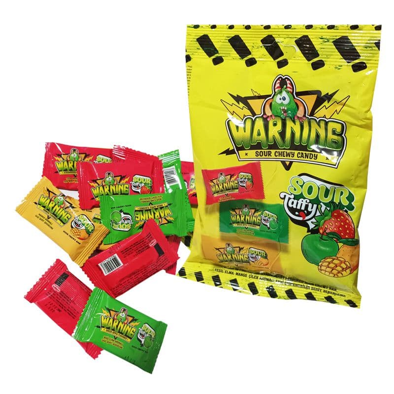 WARNING SOUR TAFFY 102g 24/1